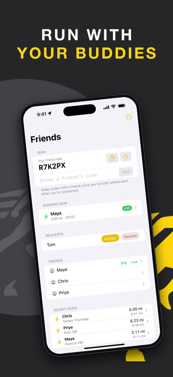 Friends and live sharing